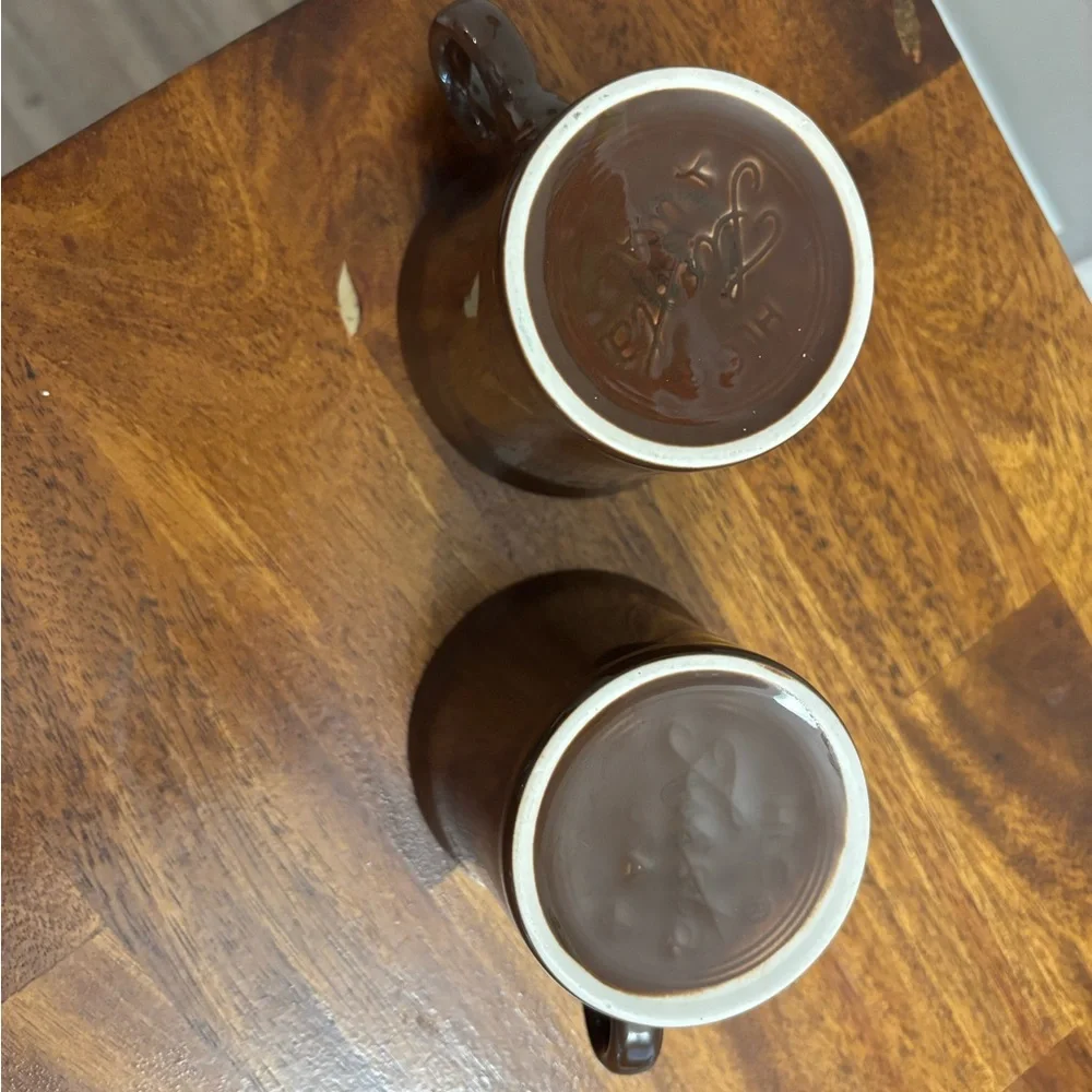 Classic Brown Fiesta ware Ceramic Coffee Mugs - Picture 3 of 3